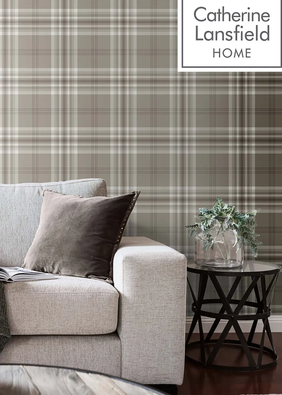 Catherine Lansfield Kelso Check Wallpaper