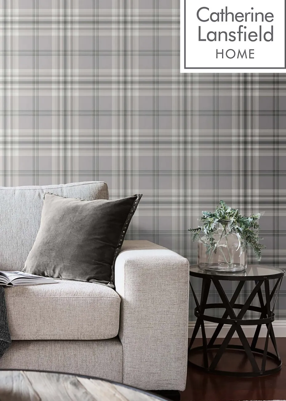 Catherine Lansfield Kelso Check Wallpaper