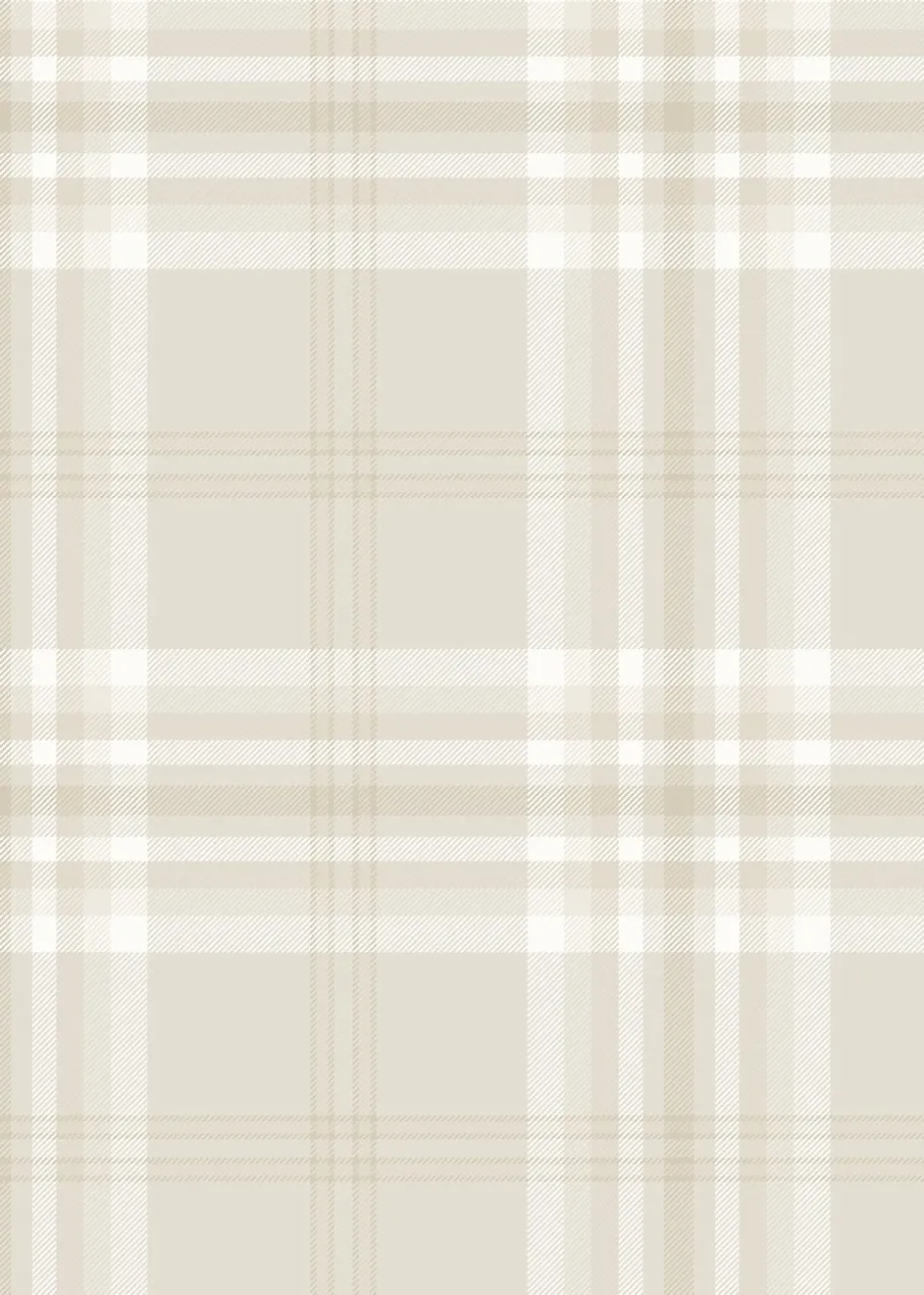 Catherine Lansfield Kelso Check Cream