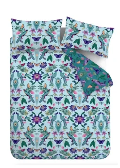 Catherine Lansfield Mya Tropical Floral Reversible Duvet Cover Set