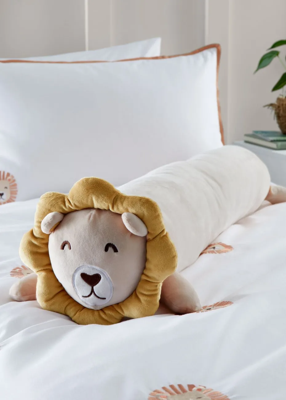 Catherine Lansfield Natural Cuddle Friends Lion Large 3D Cushion
