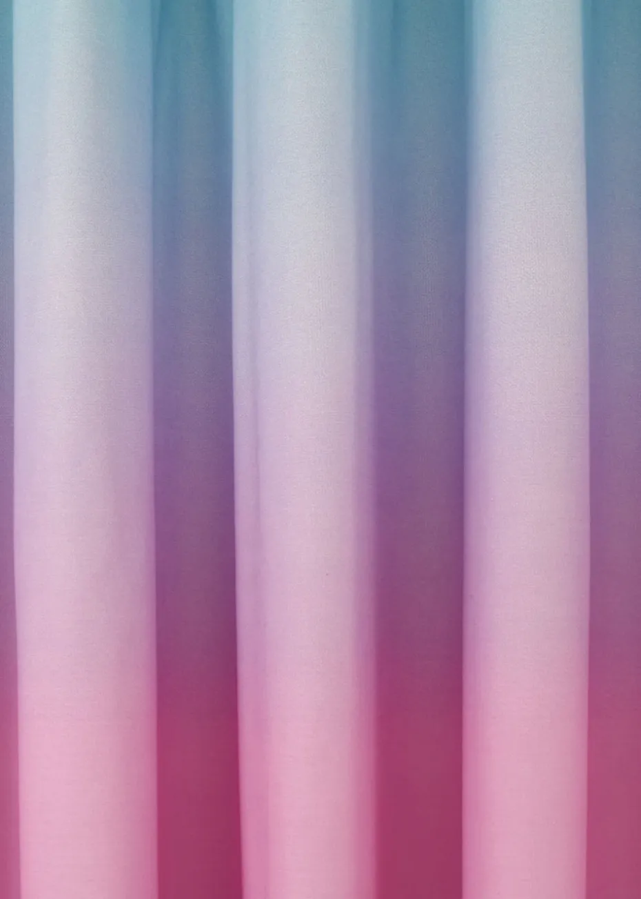 Catherine Lansfield Ombre Rainbow Clouds Lined Eyelet Curtains