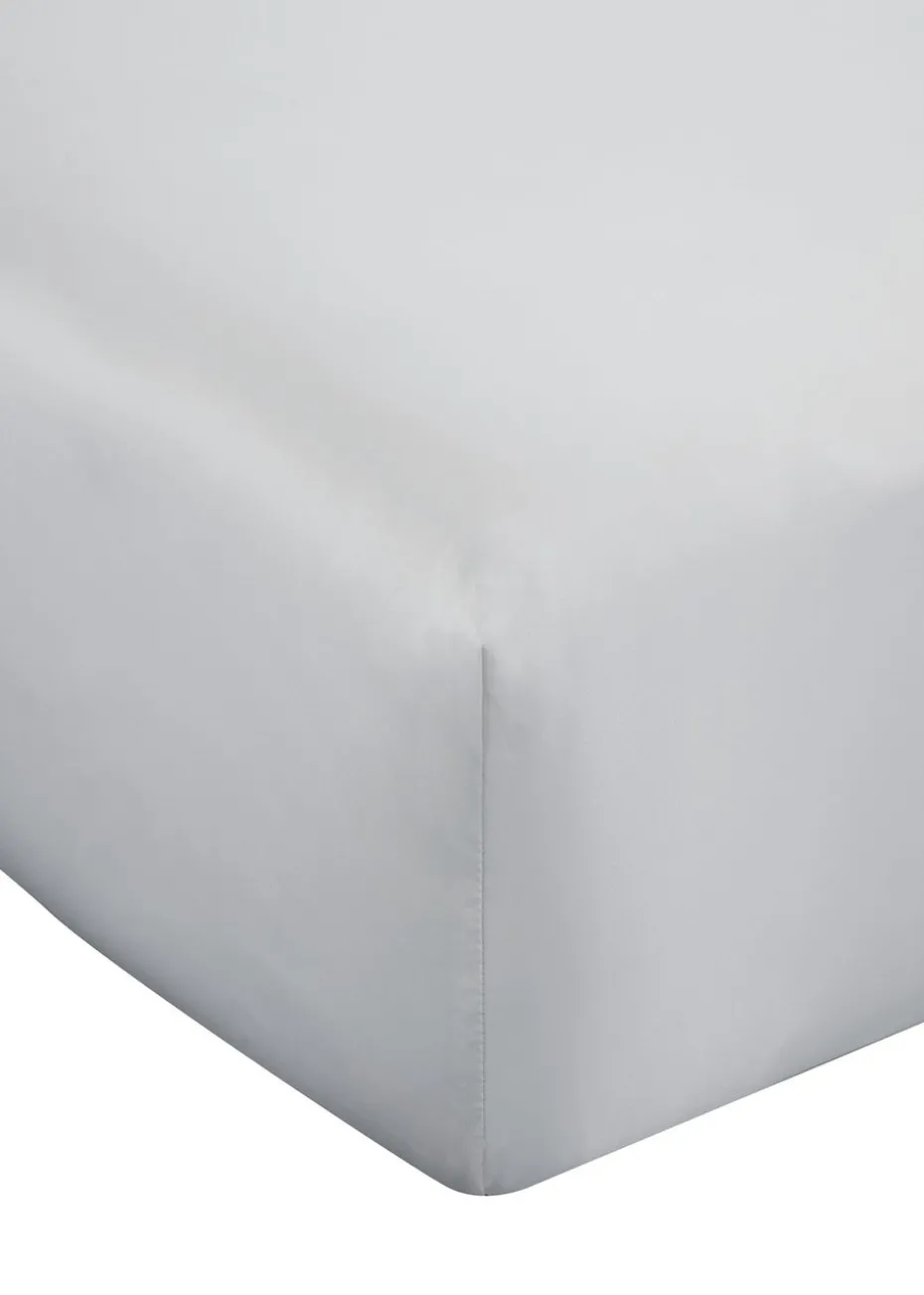 Catherine Lansfield Silky Soft Satin Fitted Sheet Silver