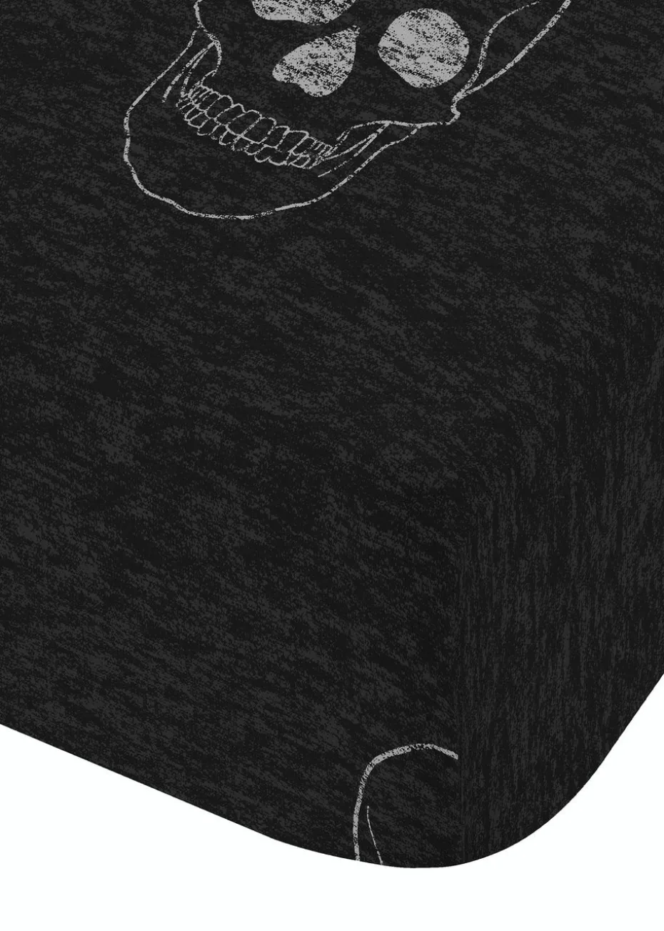 Catherine Lansfield Skulls Fitted Sheet
