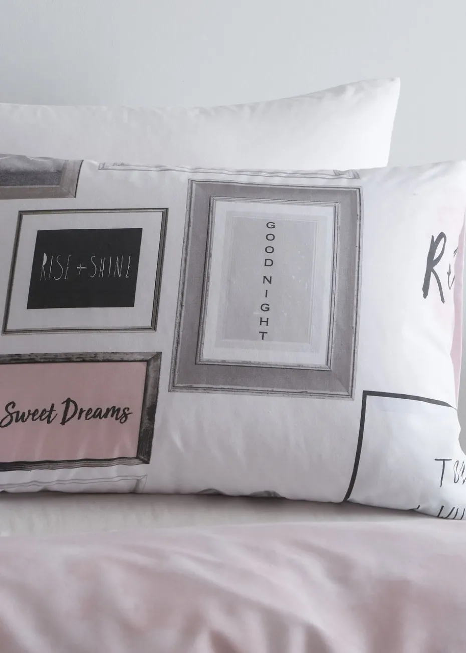 Catherine Lansfield Sleep Dreams Reversible Duvet Cover Set