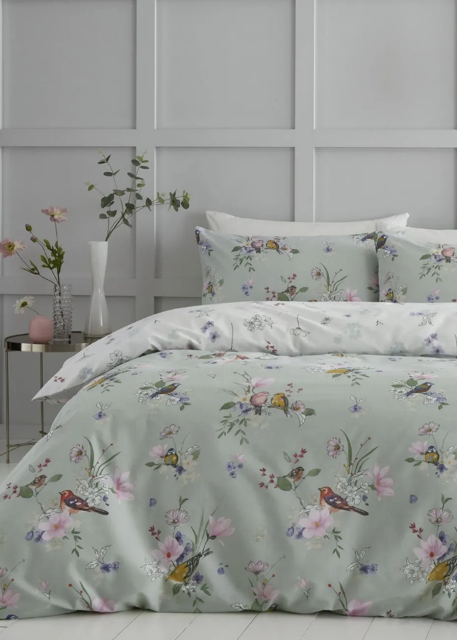 Catherine Lansfield Songbird Reversible Duvet Cover Set