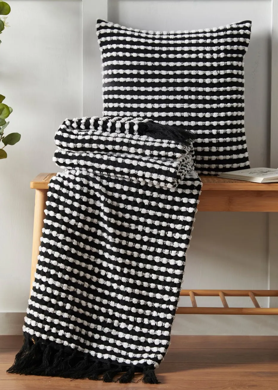 Catherine Lansfield Stab Stitch Cushion (43x43cm)