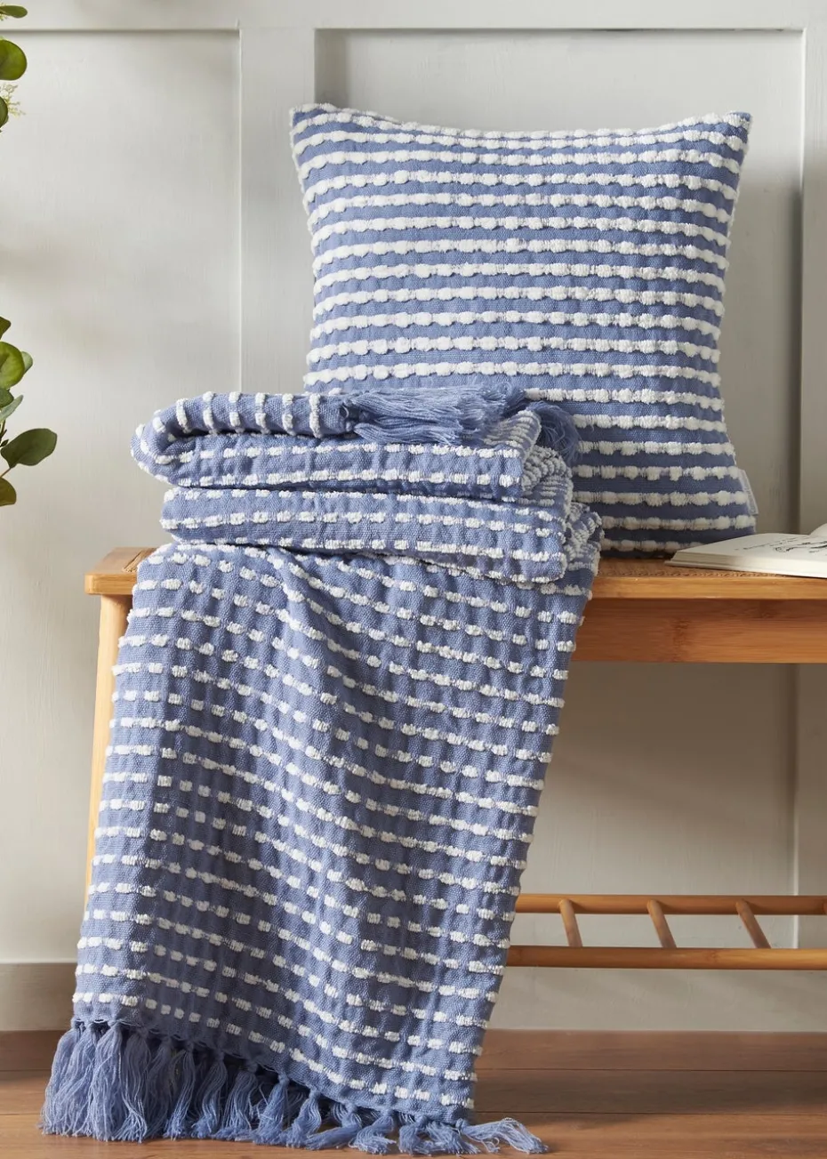 Catherine Lansfield Stab Stitch Cushion (43x43cm)