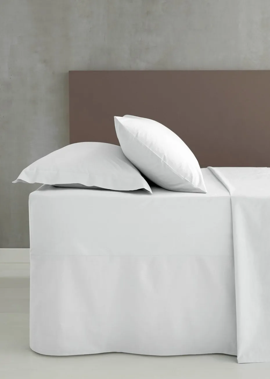 Catherine Lansfield White Easy Iron Percale Combed Base Valance Sheet