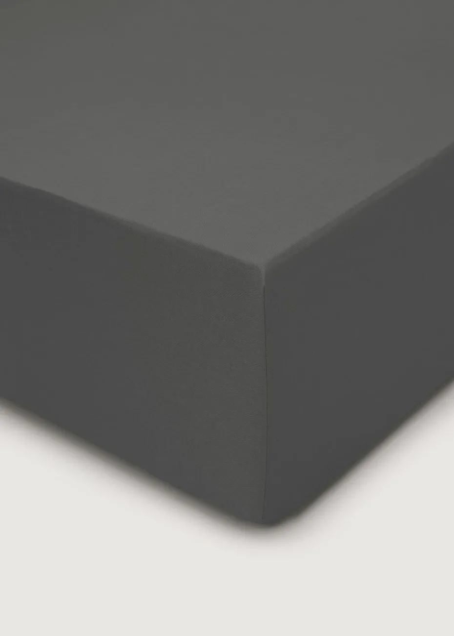 Charcoal Polycotton Fitted Bed Sheet (144 Thread Count)