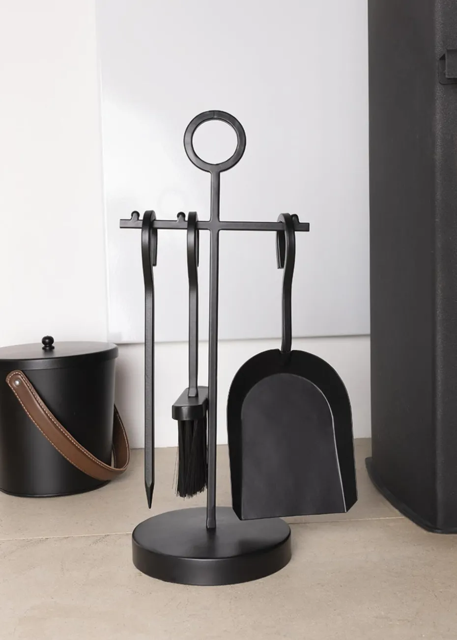 Charles Bentley Elm Fireside Companion Set
