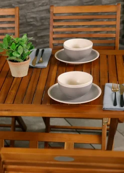 Charles Bentley FSC Acacia Hardwood 5pc Garden Furniture Set (4 Seater)