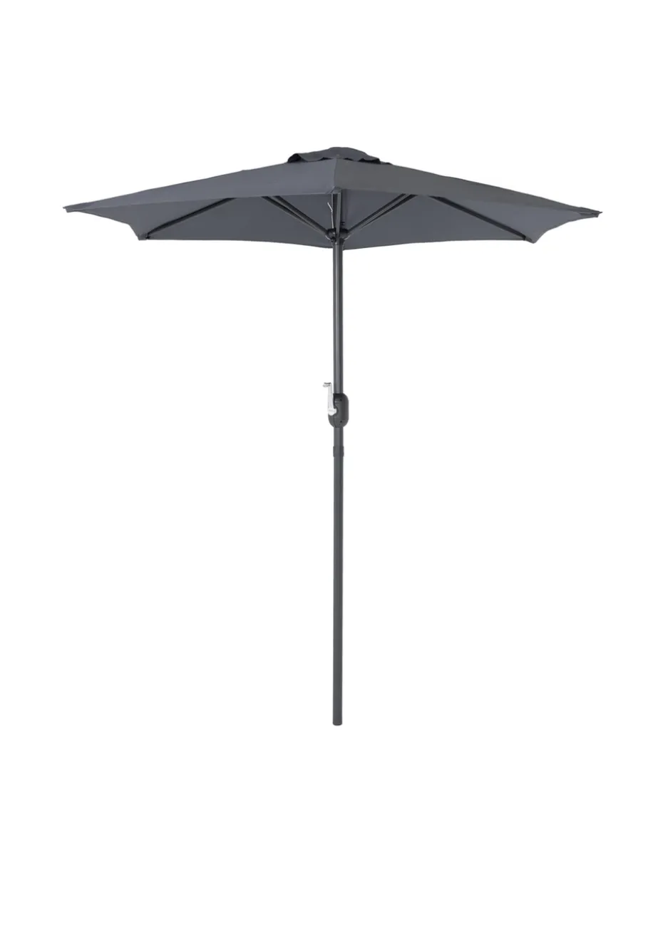 Charles Bentley Garden Patio Market Umbrella Parasol Crank Function Grey