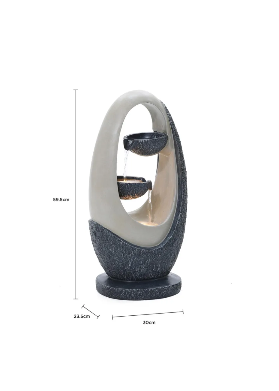 Charles Bentley Loire Cascading Water Feature (H59.5cm x W30cm x D23.5cm)