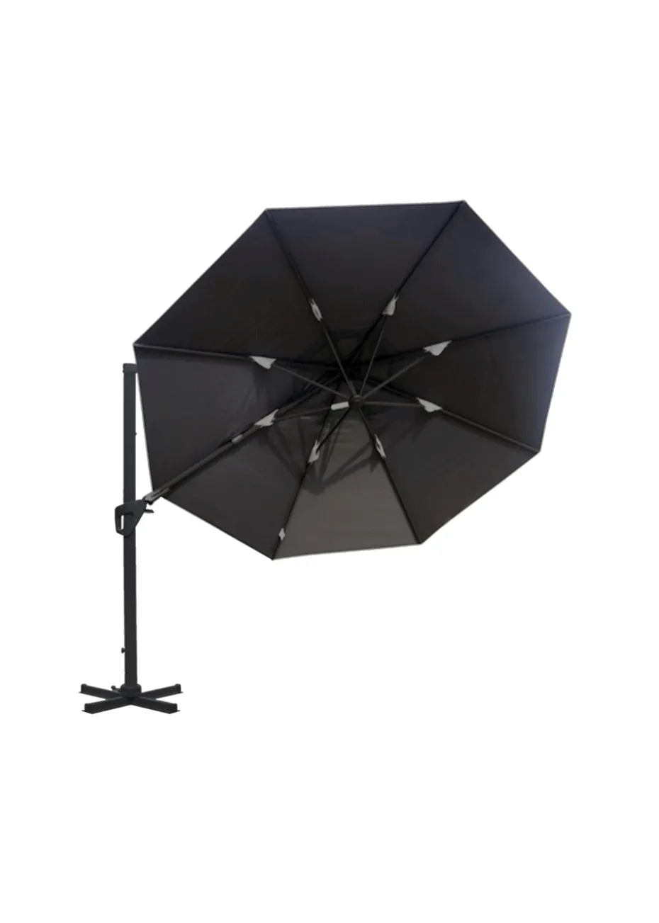 Charles Bentley Premium Quality Cantilever Umbrella Parasol Grey