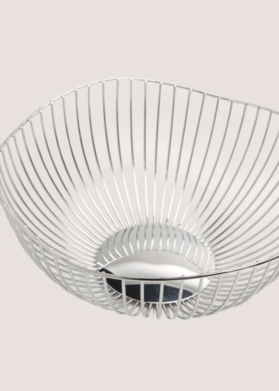 Chrome Fruit Bowl (28cm x14cm)