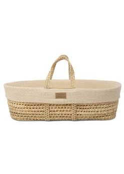 Clair de Lune Organic Cream Knitted Moses Basket