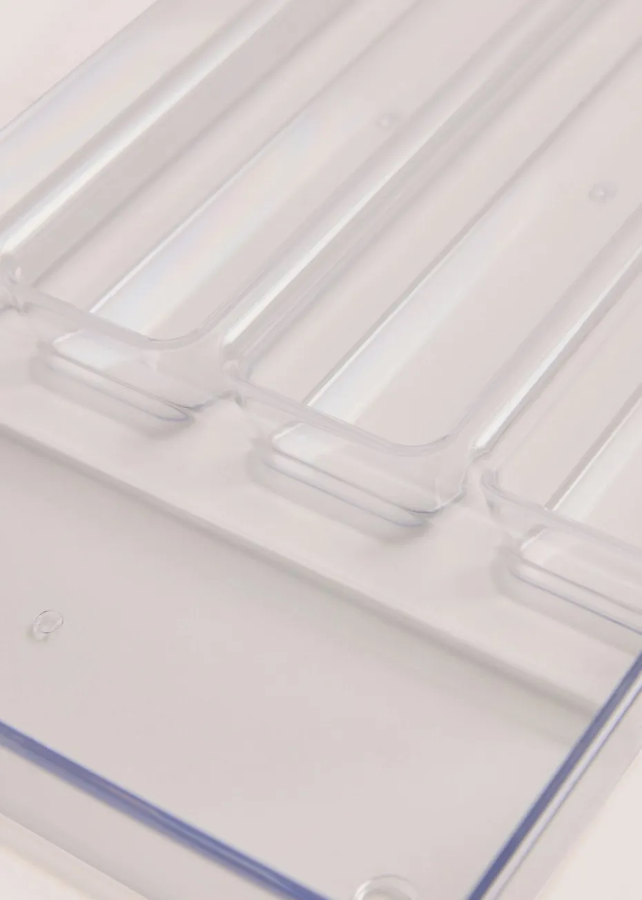 Clear cutlery organiser (35.5cm x25cm x4.5cm)