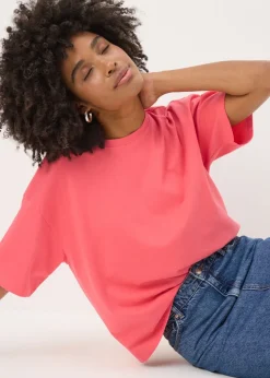 Coral Boxy Short Sleeve T-Shirt