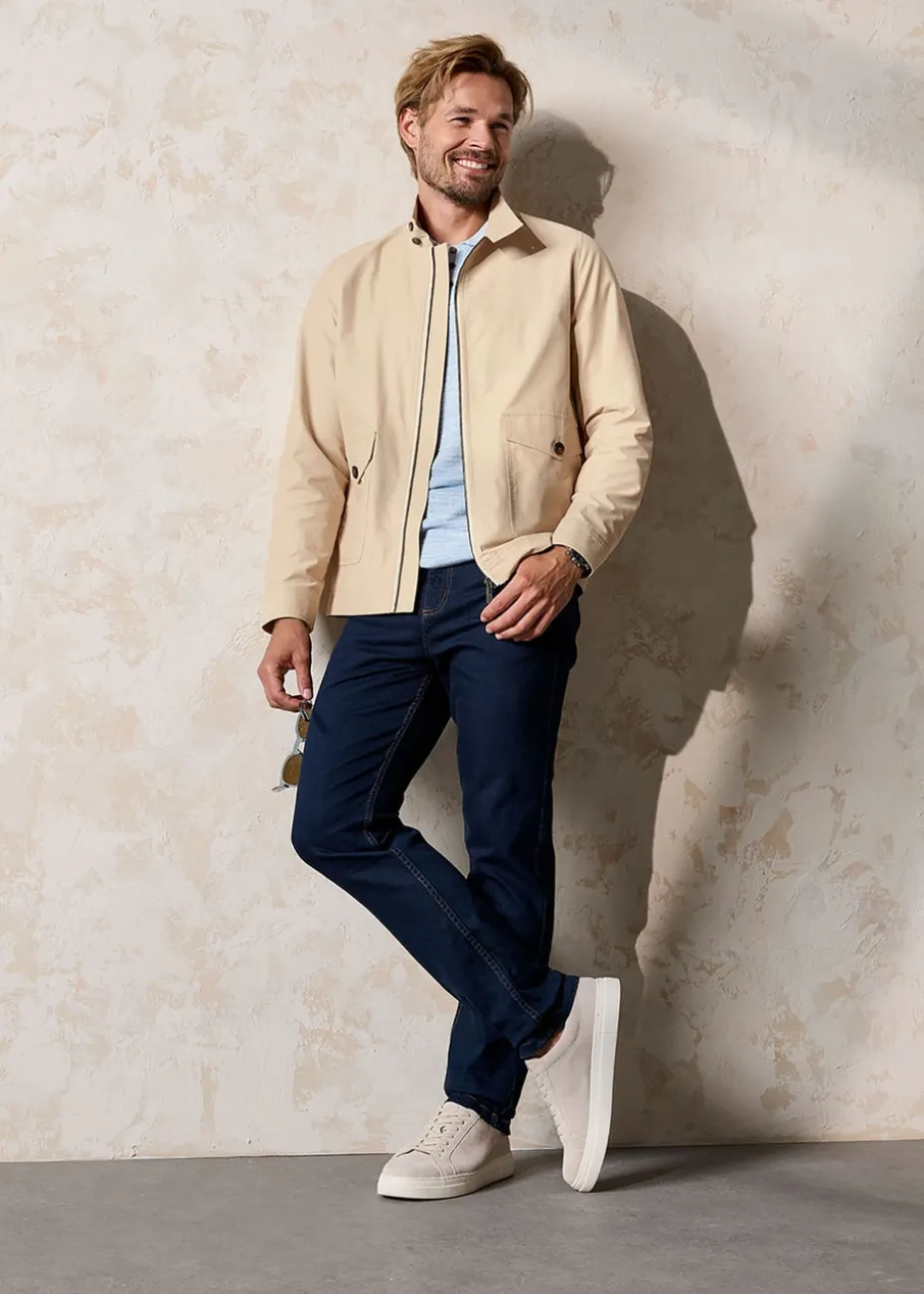 Cotton Traders Beige Jersey Lined Jacket