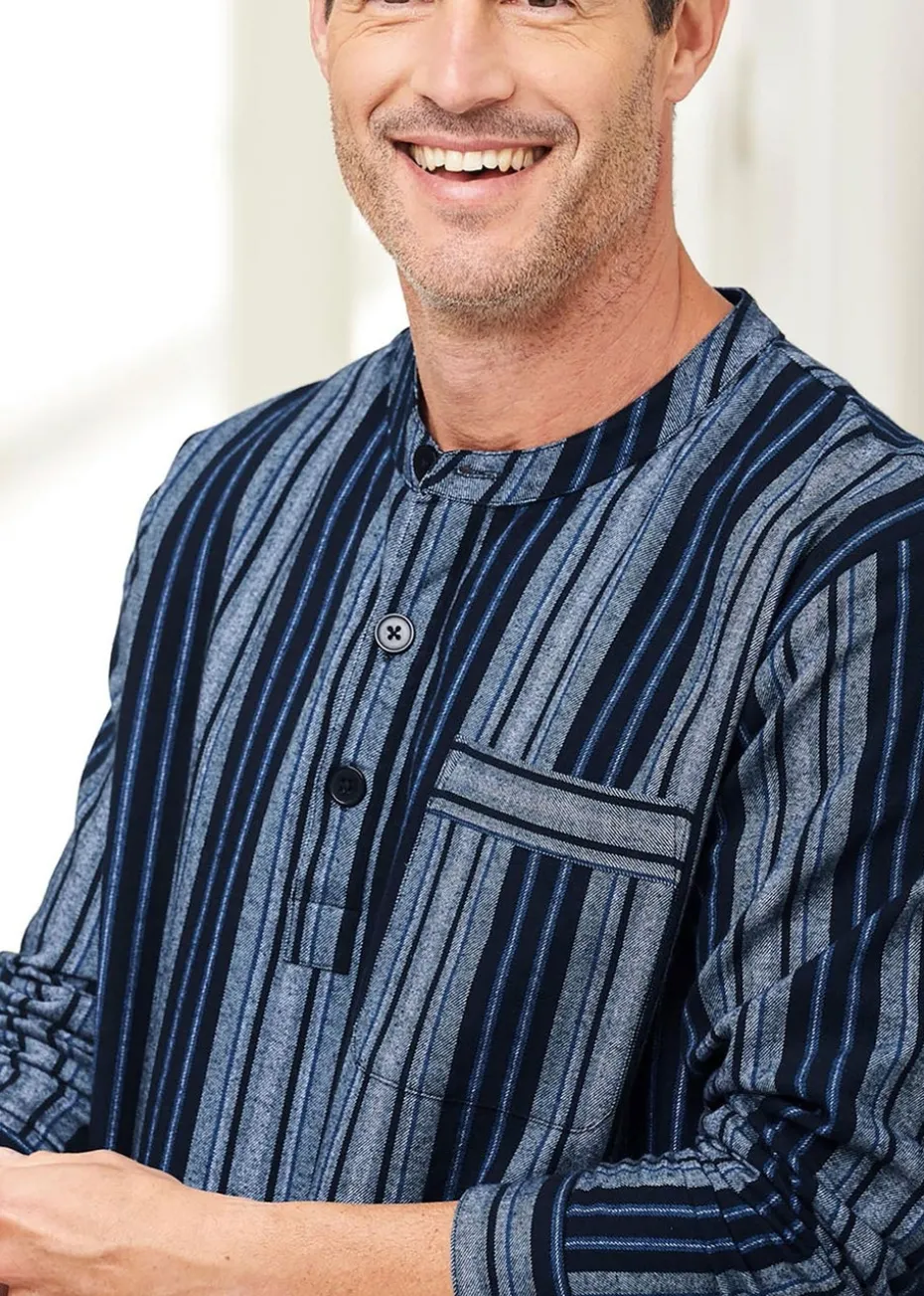 Cotton Traders Dark Blue Brushed Cotton Nightshirt