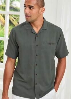 Cotton Traders Forest Green Short Sleeve Summer Soft Touch Shirt