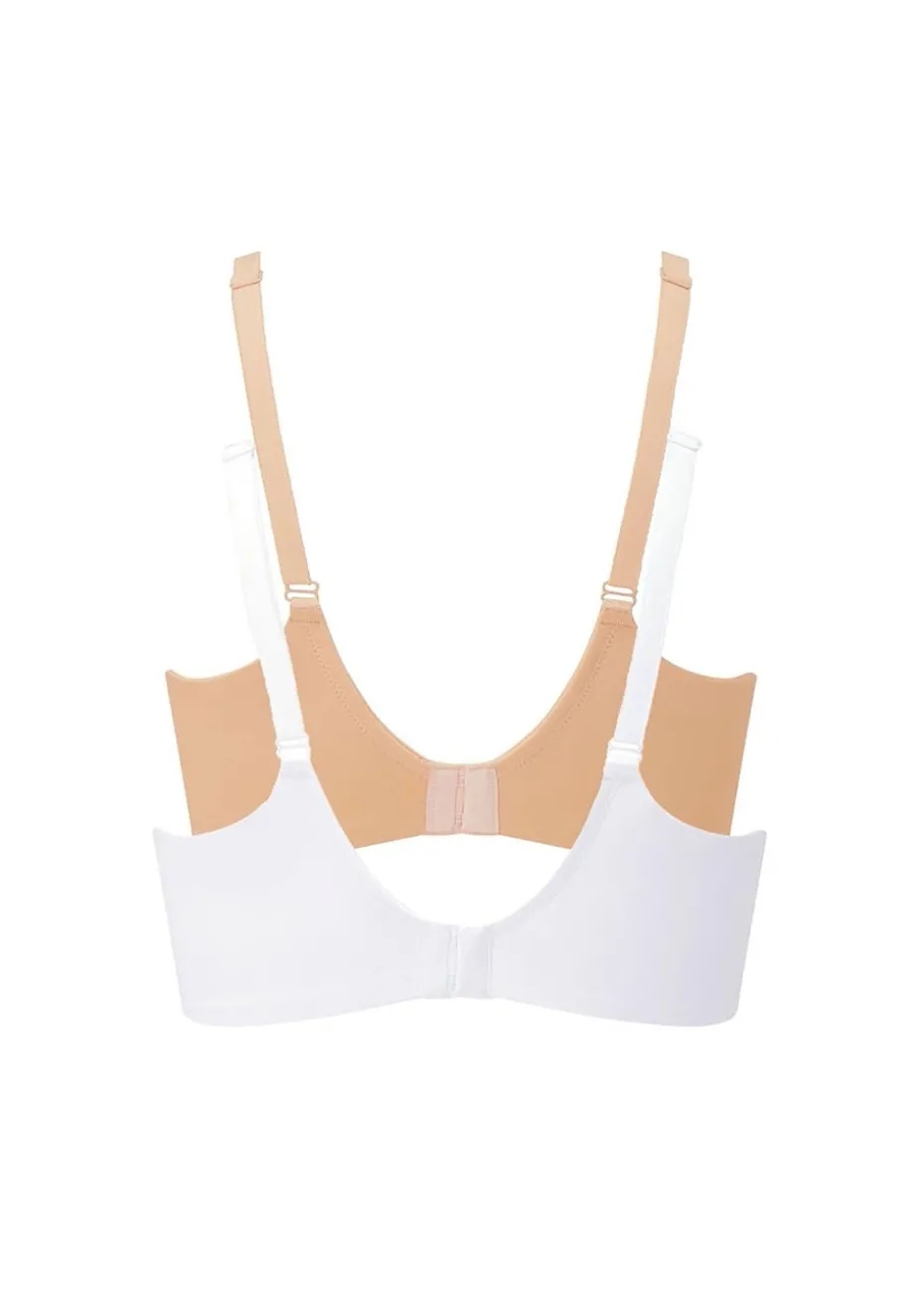 Cotton Traders Multi 2 Pack Abby Non-Wired Comfort Fit Bras