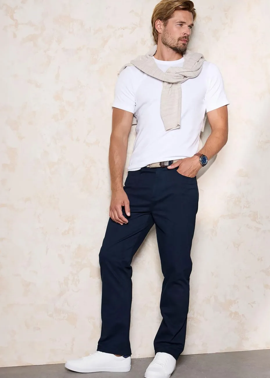 Cotton Traders Navy Ultra Soft Premium Slim-Fit Stretch Jeans