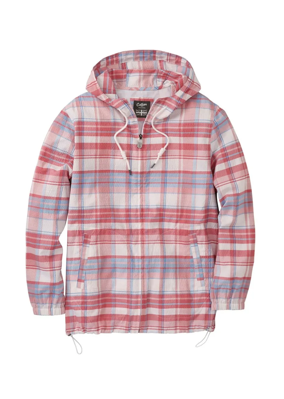 Cotton Traders Red Seersucker Jacket