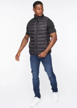 Crosshatch Black Gattering Gilet