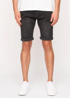 Crosshatch Black Tadcaster Denim Shorts