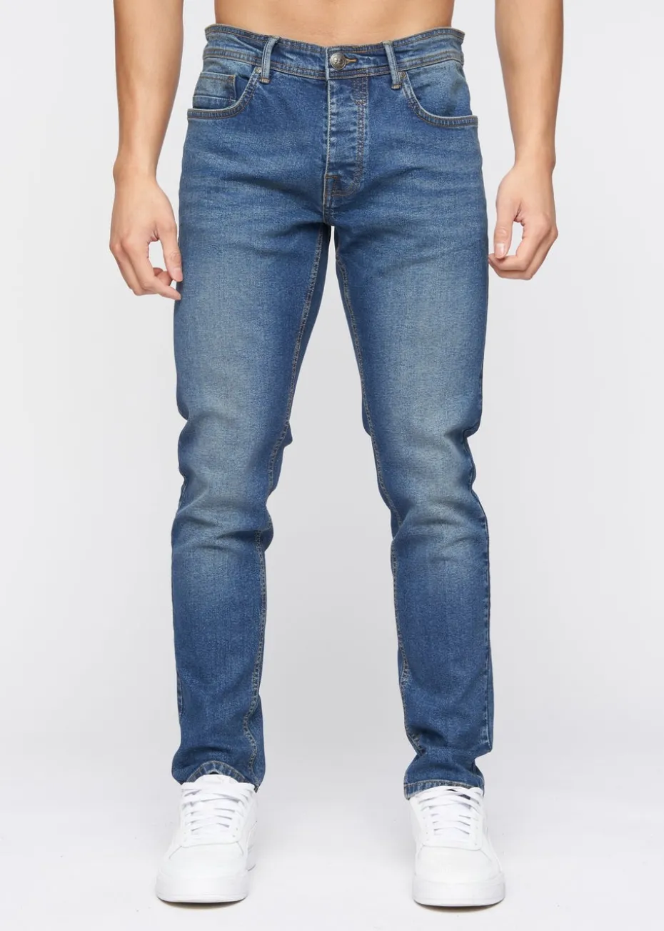 Crosshatch Blue Wash Buraca Slim Fit Jean