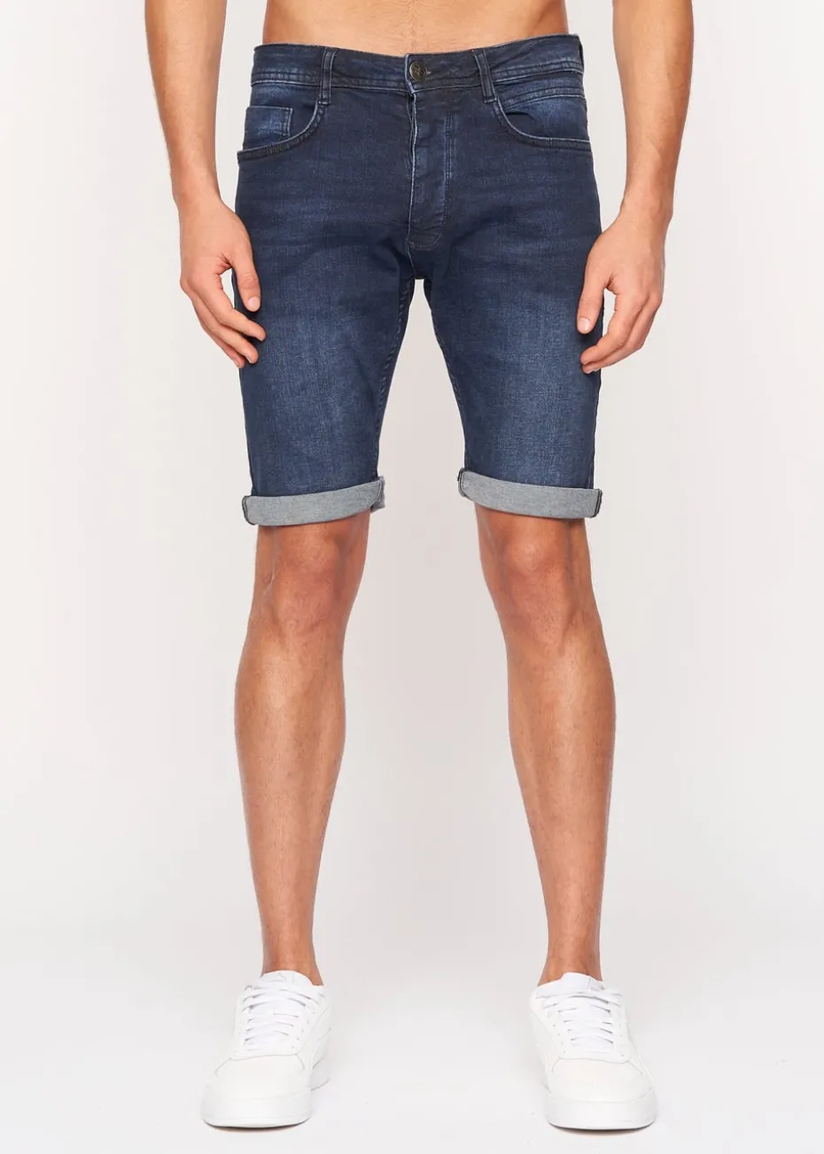 Crosshatch Dark Wash Tadcaster Denim Shorts