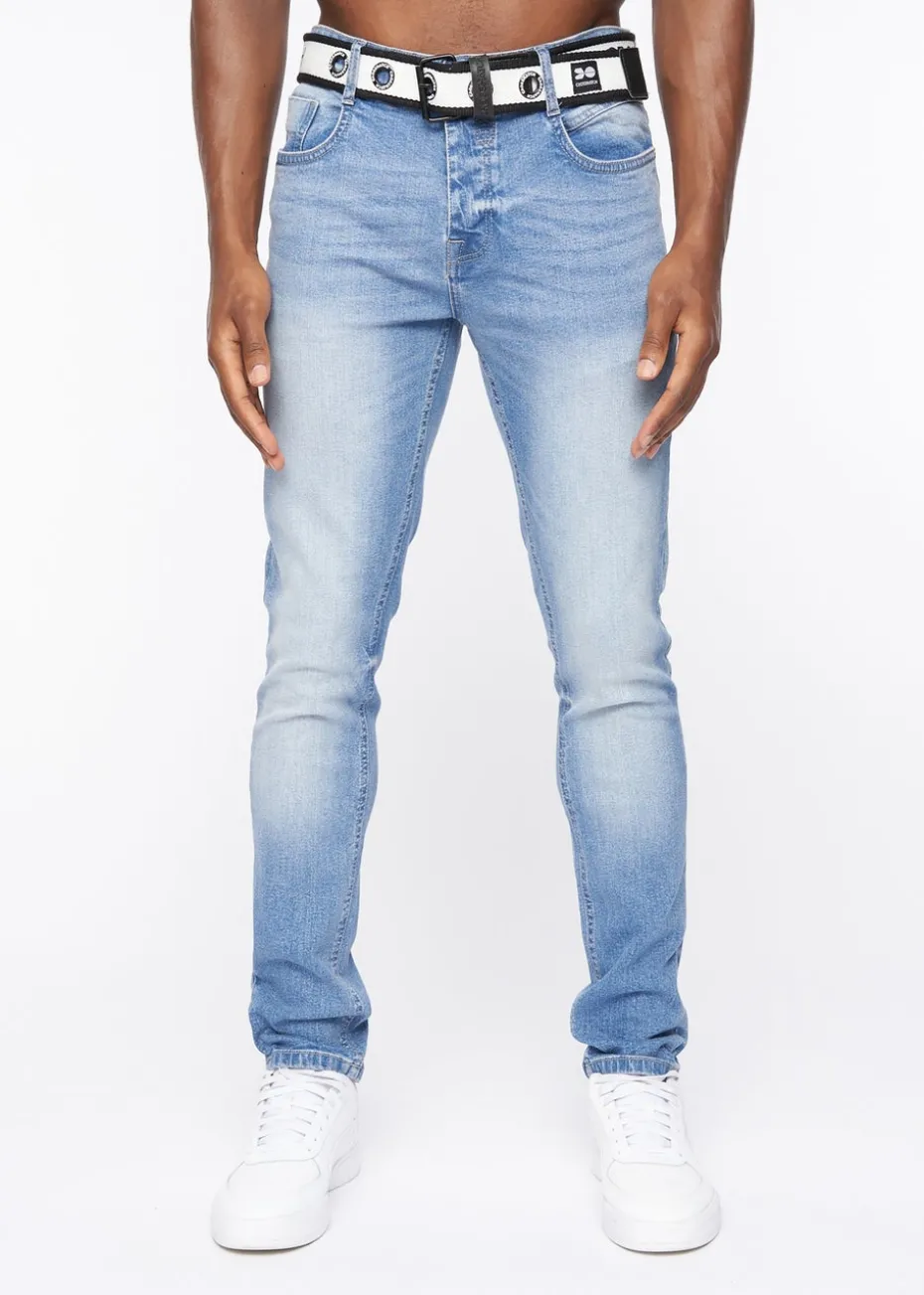 Crosshatch Light Wash Barbeck Slim Fit Denim