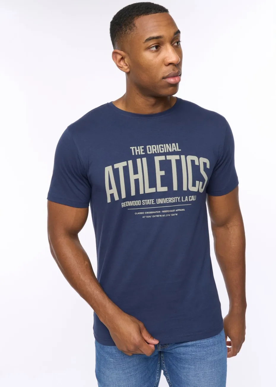 Crosshatch Navy Athwood T-Shirt