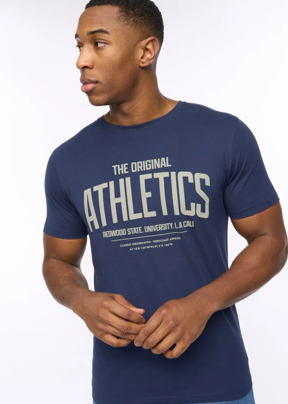 Crosshatch Navy Athwood T-Shirt