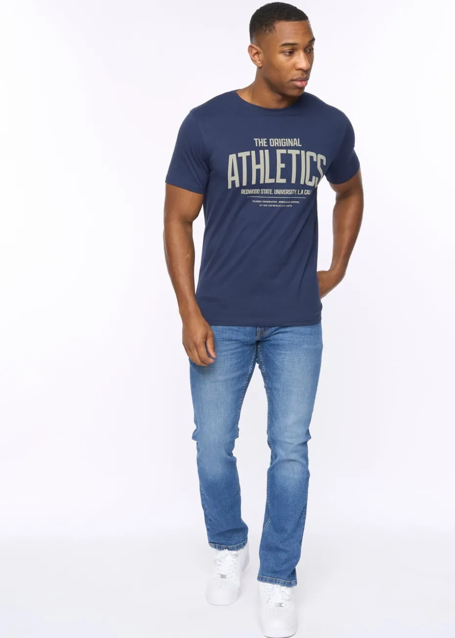 Crosshatch Navy Athwood T-Shirt