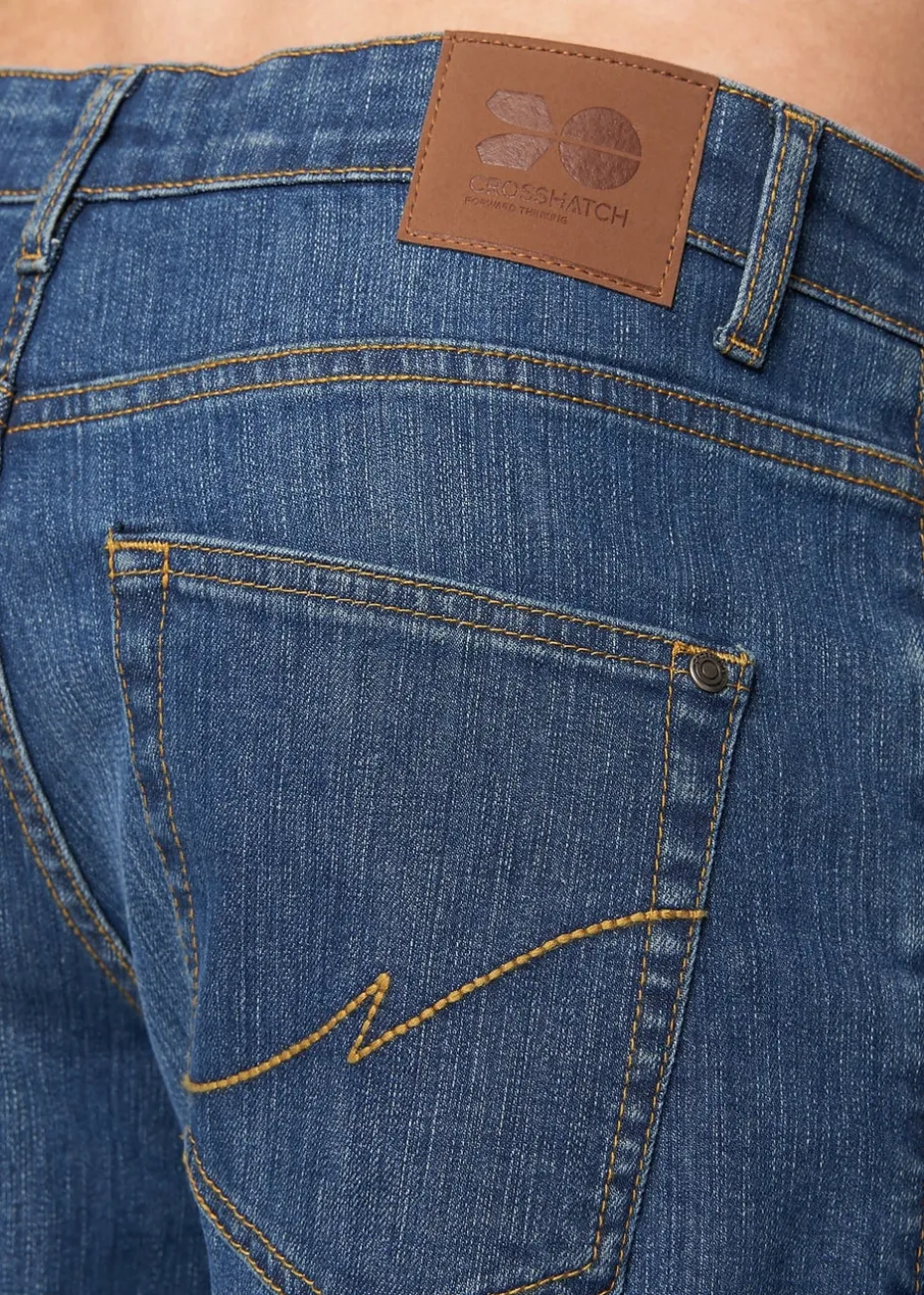 Crosshatch Stone Wash Bandol Straight Leg Jeans