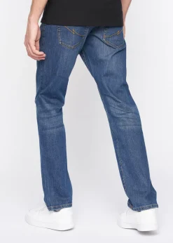 Crosshatch Stone Wash Bandol Straight Leg Jeans