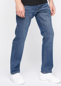 Crosshatch Stone Wash Bandol Straight Leg Jeans