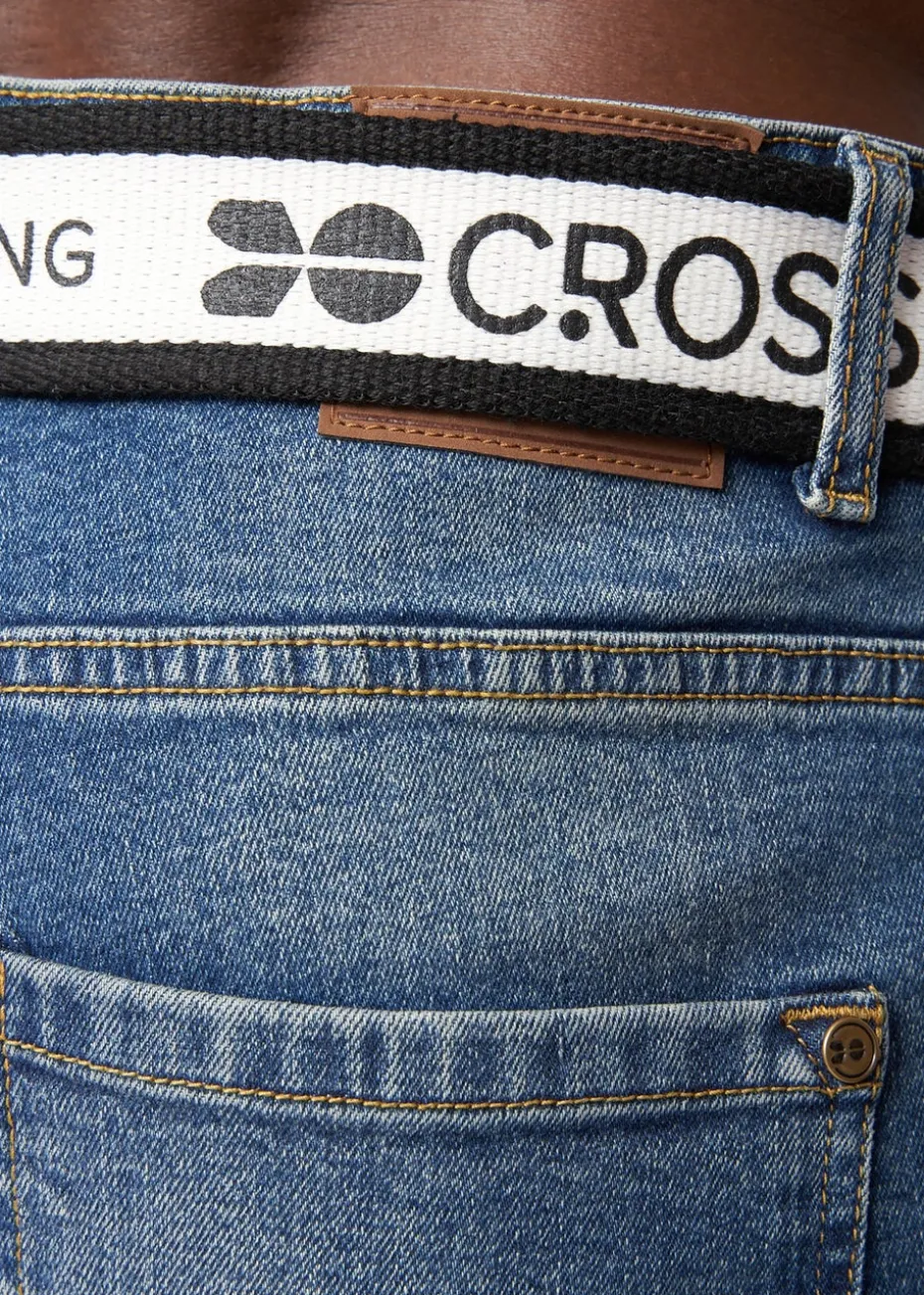 Crosshatch Stone Wash Barbeck Slim Fit Denim