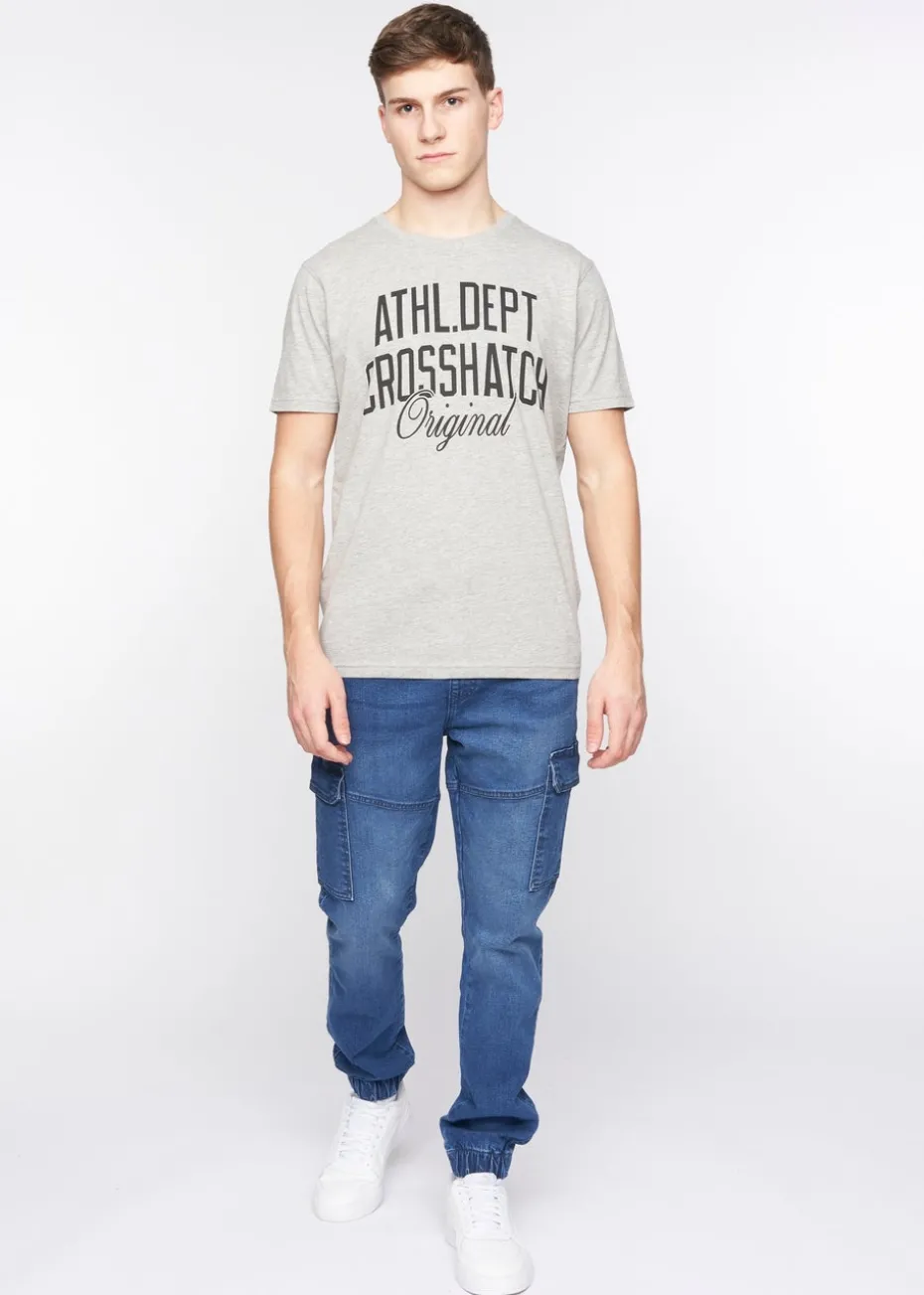 Crosshatch Stone Wash Malimore Cargo Cuff Jeans