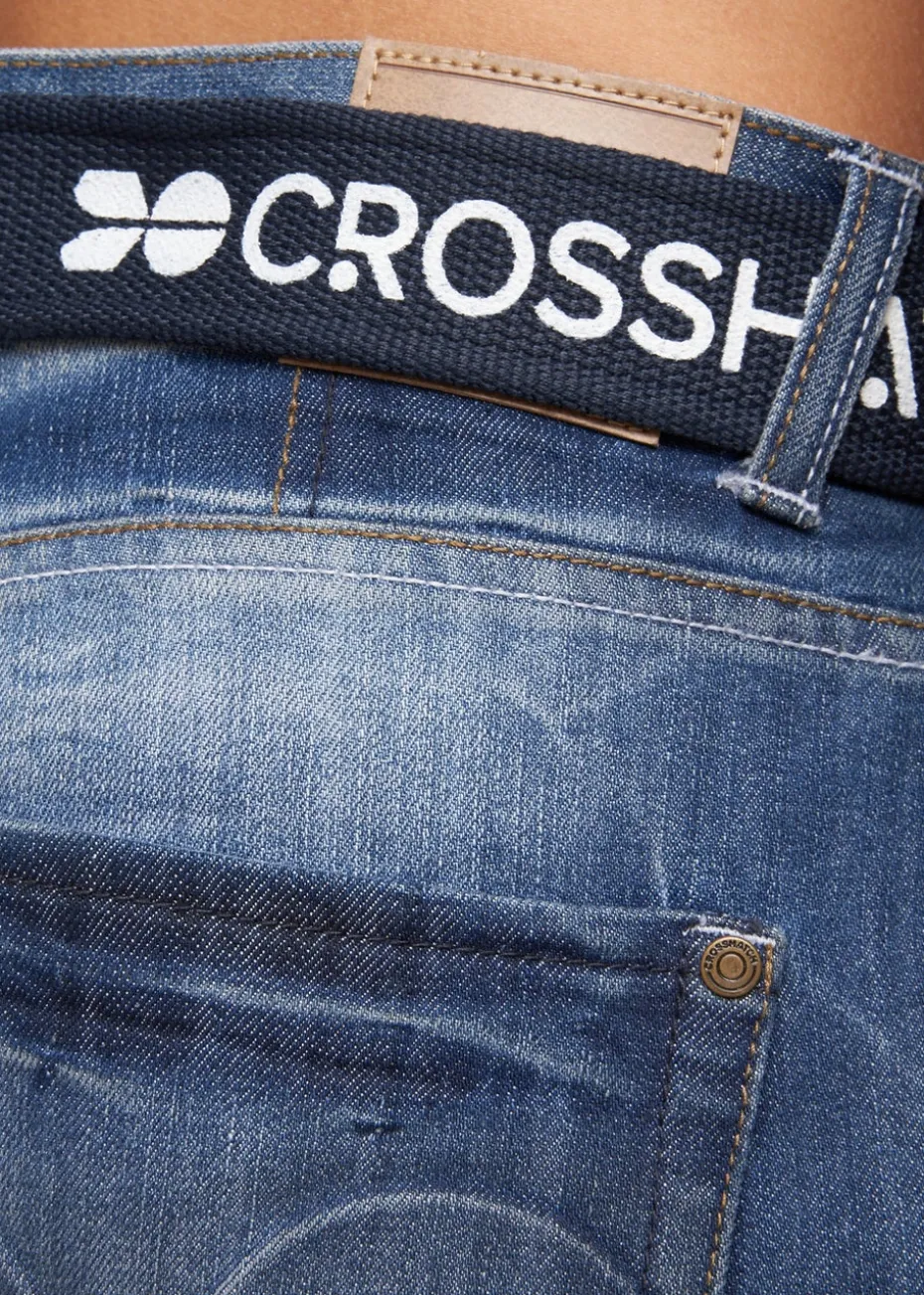 Crosshatch Stone Wash New Embossed Techno Denim Jeans