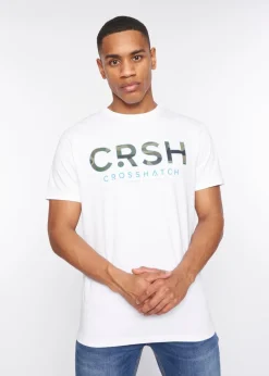 Crosshatch White Fratter T-Shirt