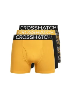 Crosshatch Yellow Payso Boxers (3 Pack)