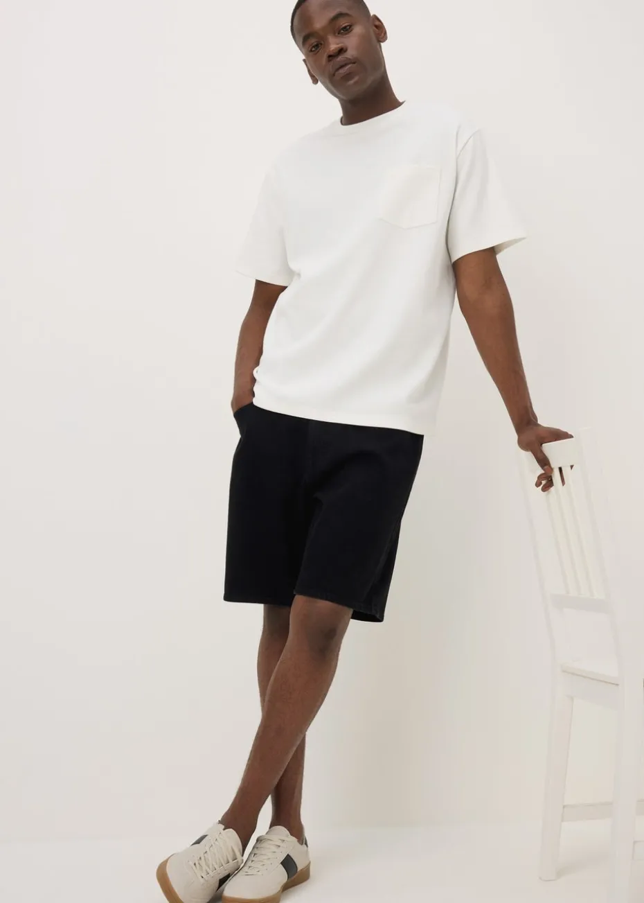 Dark Wash Loose Fit Denim Shorts