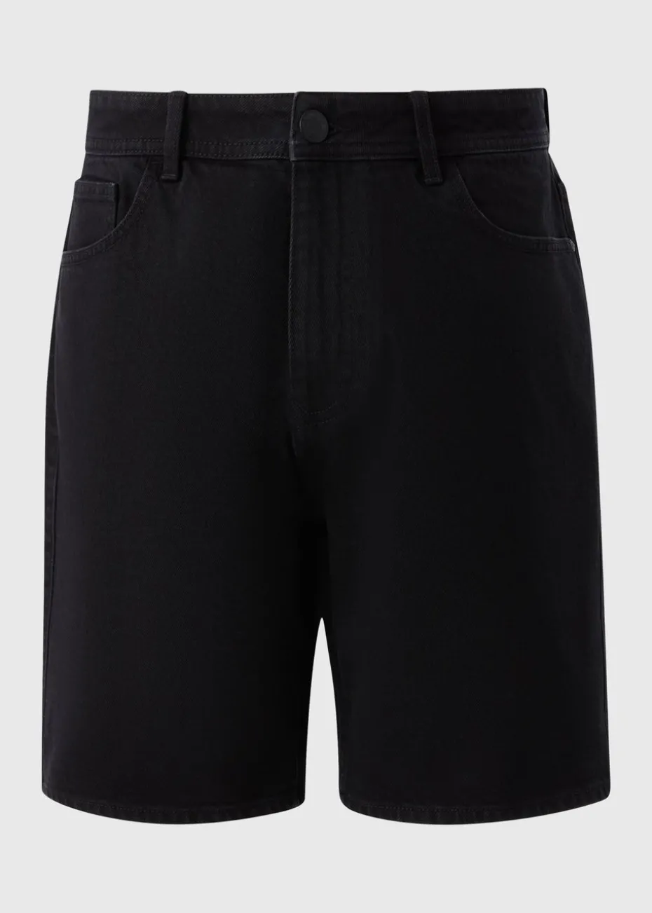 Dark Wash Loose Fit Denim Shorts