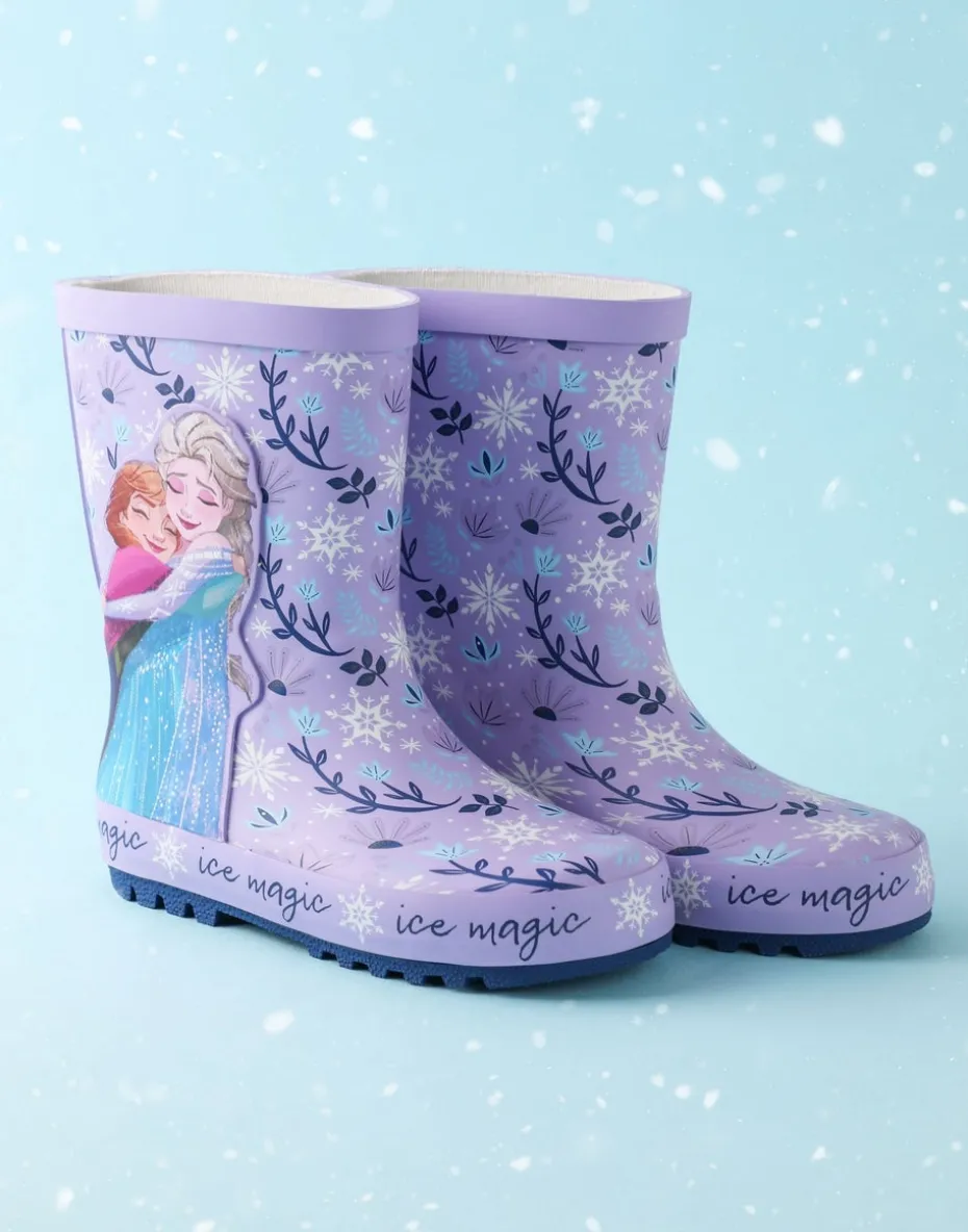 Disney Frozen Girls Purple Elsa & Anna Wellies (6 - 12 Younger)