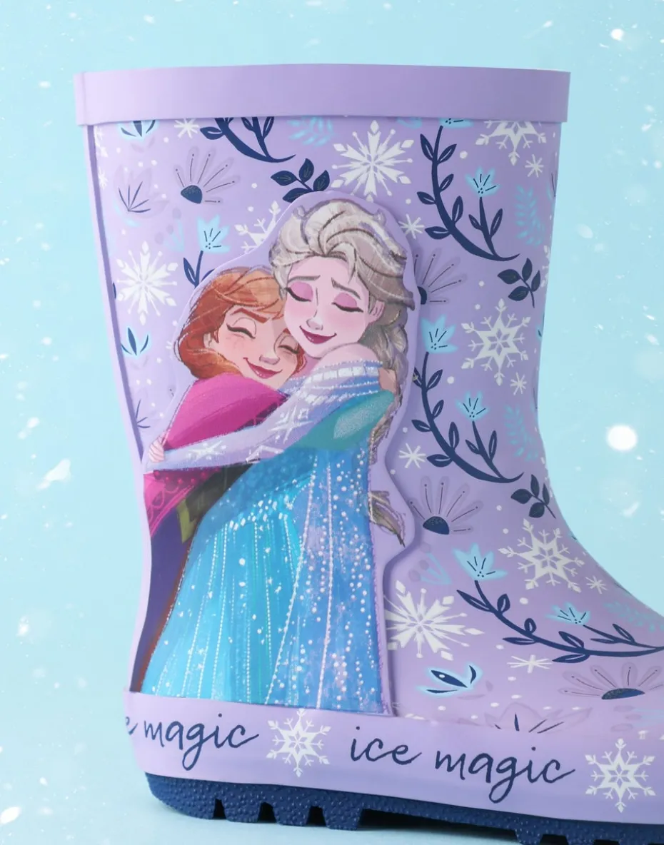 Disney Frozen Girls Purple Elsa & Anna Wellies (6 - 12 Younger)
