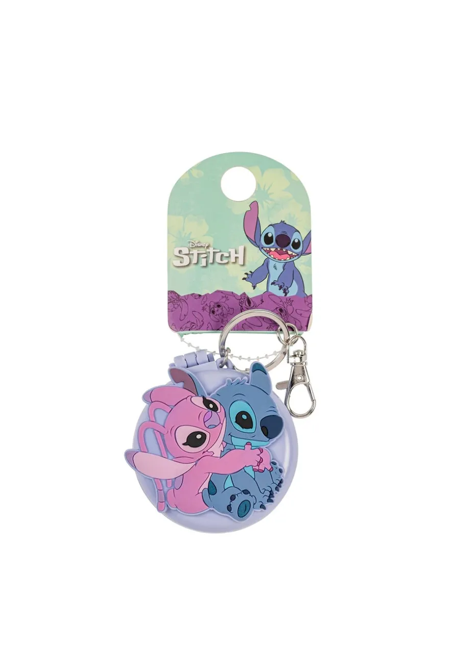 Disney Lilo & Stitch Blue Compact Mirror & Hairbrush Keychain